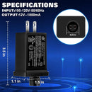 MVJT-DC120V0500-C, MVO Replacement Yard Inflatable Adapter, 12Vdc 1.0A Transformer US Plug, Class 2 Power Supply (120vac 60hz) Low Voltage Transformer, for Halloween Christmas String Light Inflatables Decorations