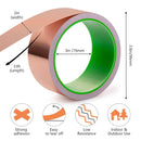 MVCOPPERTAPE-2, MVO Copper Foil Tape 2 Inch × 33Ft Conductive Adhesive Foil Tape, Copper Shielding Tape for Guitar Stained Glass EMI Shielding Grounding Paper Circuits Garden Plant