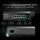 Yuan POE 6 Port, MVO 6 Port PoE Switch with 4 Ports PoE+, 2 Fast Ethernet Uplink, 10/100Mbps, 78W