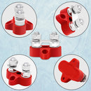 IS-8MM-1R, MOV RED 200A 12V Bus Bar Marine 5/16" (M8) Dual Studs Power Distribution