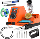 MV926LED, MVO Entry-Level 60W Soldering Station Iron Kit in Orange with Temperature Control includes Helping Hands, Lead-Free Solder, 6 Soldering Tips, ESD-Safe Tweezers, Sleep Mode