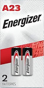 A23-2pk, MVO 2 Energizer A23 21/23 23A MN21 GP23 12v Alkaline Garage Door Opener