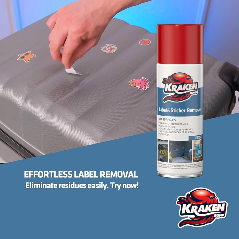 TE102. MVO Label & Sticker Remover Spray - (12x6.7oz) Quick-Dissolve A ...