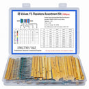 Resistor Kit QW 50 Values 1000pc  1/4W 0 Ohm to 10M Ohm ±5% Carbon Film Resistor Assorted 1/4 Watt Common Fixed Resistors Assortment Kit