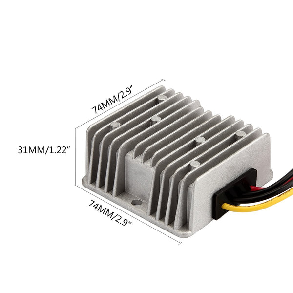 VRU12-48-5A, MVO DC 24v to 48v Converter 5A 240W Step Up Converter Voltage Reducer IP68 Waterproof Transformer