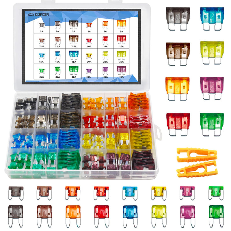 282 Pieces Car Fuses Assortment Kit Standard & Mini & Low Profile Blade Fuses