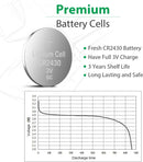 CR2430 Battery, 3V Lithium Coin Battery for Car Key Fob, Car Remote, Calculators, Thermometers and more