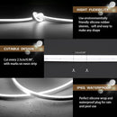MVOFCW12 -6KWP, MVO White Neon Led Strip Lights, 16.4ft/5m, 12V 6500K Cool White Flexible Silicone Led Strip Lights IP65 Waterproof