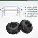 1122D, NobleRubber Grommets 5/16 ID, 1/2 Drill Hole, Firewall Grommet Automotive Rubber Hole Eyelet Ring Gasket for Wire Cable Hose Protection, Metal. 10pcs