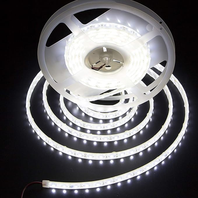 MVSTVOFSW12N Water Proof White LED Strip Lights, Bright 300 LEDs, 6000K Dimmable Light Strip 16.4ft
