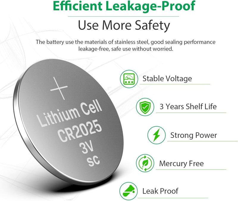 CR2025  2025 Lithium Manganese Dioxide 3V Coin Cell