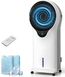 YH-SLS01, MVO 3FT High 2000CFM Portable Evaporative Air Cooler for Indoor Use | 3-in-1 Function Swamp Cooler, 3 Speeds, 29ft/s Wind Speed, Cooling Fan that Blows Cold Air, 5.5L Water Tank, 2 Ice Packs