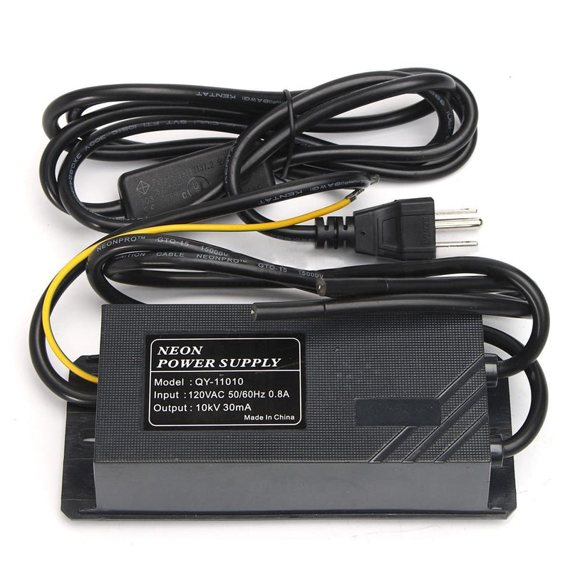 Neon 10K Transsformer, MVO 10KV 30mA Power Supply for Glass Neon Sign Electronic Neon Light Transformer 120V AC 50Hz/60Hz