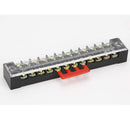 JUMPER-10B, MVO 10-Position Jumper Block Terminal 400V 10A | 10-position fork type barrier terminal strip for wire connections