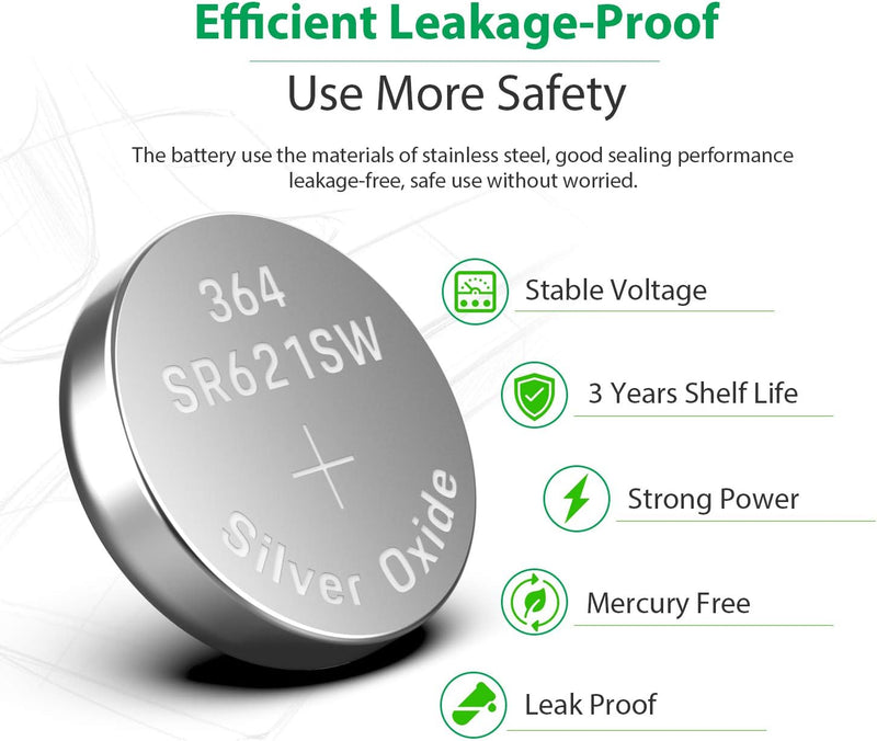 SR721SW, SR58, 362, 1.55V Silver Oxide Battery (Button Cell Battery)