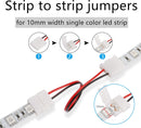 MVPIGCONSC10  10mm LED Light Strip Connector 10mm Wide Single Color Solderless Snap Any Angle Strip to Strip Jumper for 3528 5050 LED Light