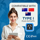 USA to New Zealand, MVO Australia, New Zealand, China Power Plug Adapter with 2 USA Inputs