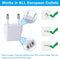 CP-4MM White , MVO American USA to European Outlet Plug Adapter(Upgrade Black) (Copy)