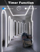 WHITENEON33, MVO 33Ft WHITE  Neon Rope Lights, 1200 LED Strip Lights with Timer Dimmable, 24V Flexible Outdoor Neon Strip Light, Waterproof Neon LED Strip