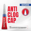 GH1200, MVO 4 Gram  Strong Super Glue All Purpose with Anticlog Cap. Super Fast & Strong Adhesive superglue, Cyanoacrylate Glue for Hard Plastics, DIY Crafts