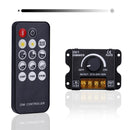 LED Dimmer 30A DC 5V 12V 24V 30A RF LED Light Strip Dimmer PWM Dimming Controller Wireless Control or Through The Knob to Adjust Brightness Suitable for LED Strip Lights