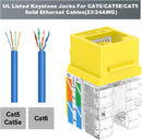 6EKSJYL-S, Wavenet  Yellow Cat 6 Keystone Jack