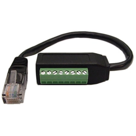 72-172, cALRAD &nbsp;RJ45 Male to 8-Position Side Terminal Block Adapter