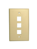 Philmore 72-5031, 3 Port Keystone IVORY Wall Plate for Datacom