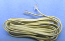75-130, Philmore IVORY 1 Foot (12") 4 Conductor RJ11 Male to Male Telephone Cord