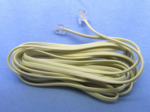 75-130, Philmore 12"(1 Foot) Phone Cord 4 Cond-Mod Plug on Both Ends