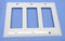 75-3000, Philmore Triple (3) Gang White Designer Plate for Decora Style Inserts