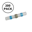 76-HISBC16-200, 16-14AWG Heat Shrink Insulated Butt Connector w/ Solder Ring 200 Pack