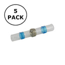 76-HISBC16-5, 16-14AWG Heat Shrink Insulated Butt Connector w/ Solder Ring 5 Pack