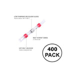 76-HISBC22-400, 22-18AWG Heat Shrink Insulated Butt Connector w/ Solder Ring 400 Pack