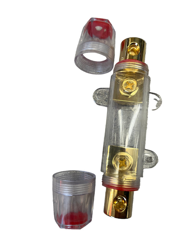 FH-ANL04, QUAL 1/0 to 4AWG ANL High Power Single Fuse Holder ~ Gold Plated