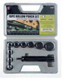 7908LP. Sona 10 Piece Hollow Punch , 3/16" (5mm),1/4" (6mm), 5/16" (8mm), 3/8" (10mm), 1/2" (12.5mm), 5/8" (16mm), 5/8" (16mm), 25/32" (20mm)