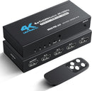 4x1 HDMI Switch, MVO  HDMI 2.1 Switch 8K  4:4:4, HDMI Switcher 4 in 1 Out with IR Remote