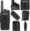 MvRT-68, MVO (PACK OF 2 ) Two-Way Radios Long Range, Walkie Talkies for Adults, 2 Way Radio with Earpiece, Walkie Talkie Rechargeable with Charging Base