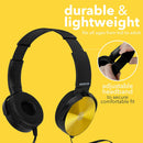 110016, MVO Student On Ear Color Varieties, Comfy Swivel Earphones for Library, School, Airplane, Kids, for Online Learning and Travel, Noise Stereo Sound 3.5mm Jack (Black)