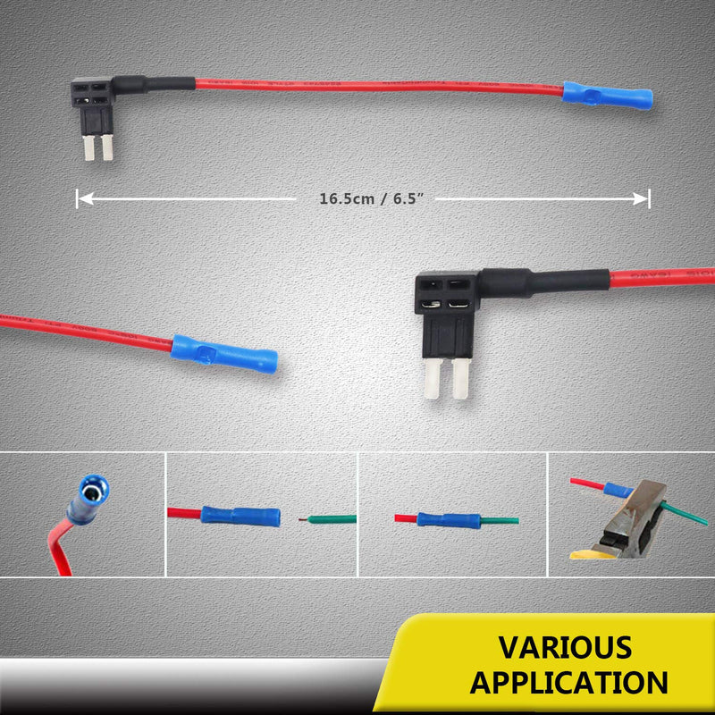 Add a Fuse Micro, MVO 12V Car Add-a-Circuit Fuse Tap Adapter ACZ Blade Fuse/Micro 2 Fuse with