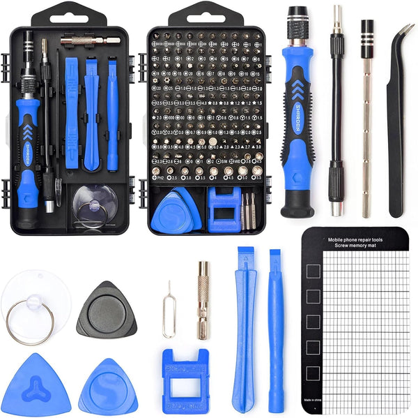 TOOLKIT142, MVO Precision Screwdriver Set, 122 in 1 Electronics Magnetic Repair Tool Kit with Case for Repair Computer, PC, Cellphone, Game Console, Watch,...