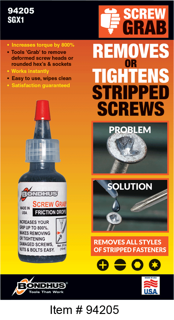 94205, Bondhus Screw Grab® Friction Drops