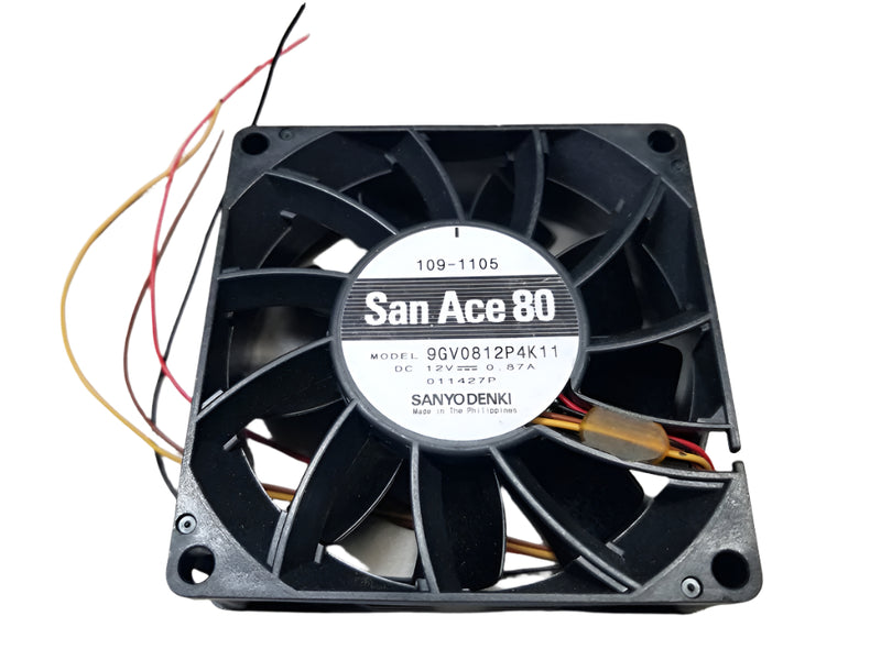 9GV0812P4K11, Sanyo Denki San Ace 80mm x 25mm 12V DC Cooling Fan ~ 74.8 CFM