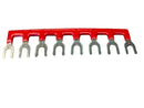 JUMPER-8R, MVO 8-Position Jumper Block Terminal 400V 10A | 8-position fork type barrier terminal strip for wire connections