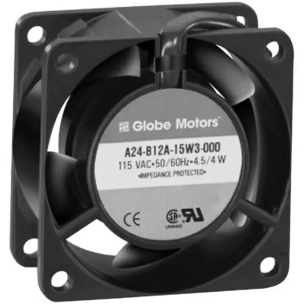 Globe Fan A24-B12A-15W3-000, 60mm X 30mm 115V AC Cooling Fan, 10CFM