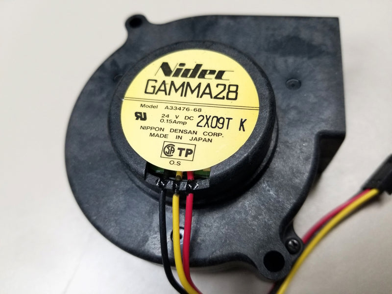 A33476-68, Nidec Gamma28 76mm x 76mm x 30mm* 24V DC Blower Fan ~ 9.5 CFM