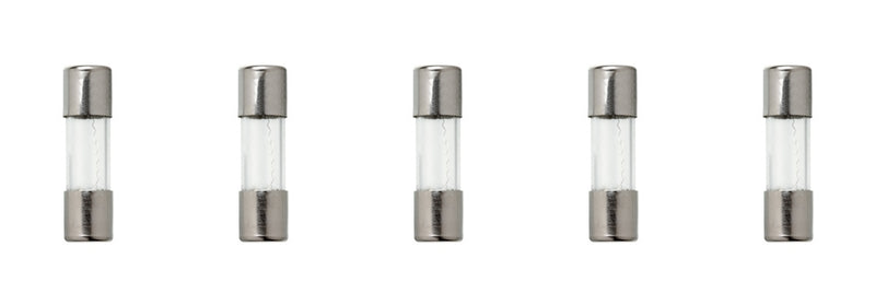 5 Pack of Buss AGW-1/2, 0.5A 32V Fast Acting (Fast Blow) Glass Fuses 1/4" x 7/8"