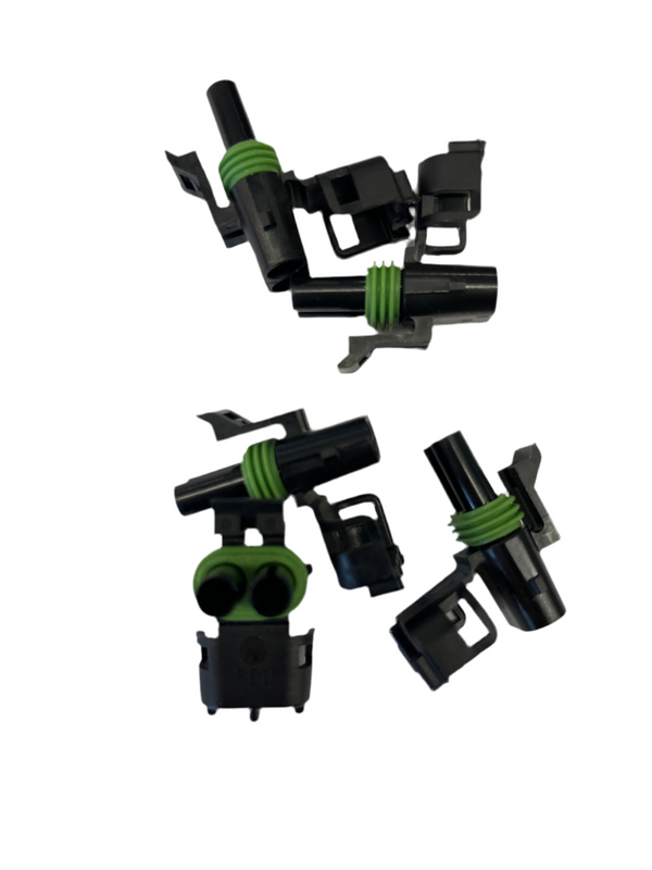 WPKC-2-F-5PK~Weather Pack Female 2-Conductor Connectors 5PK