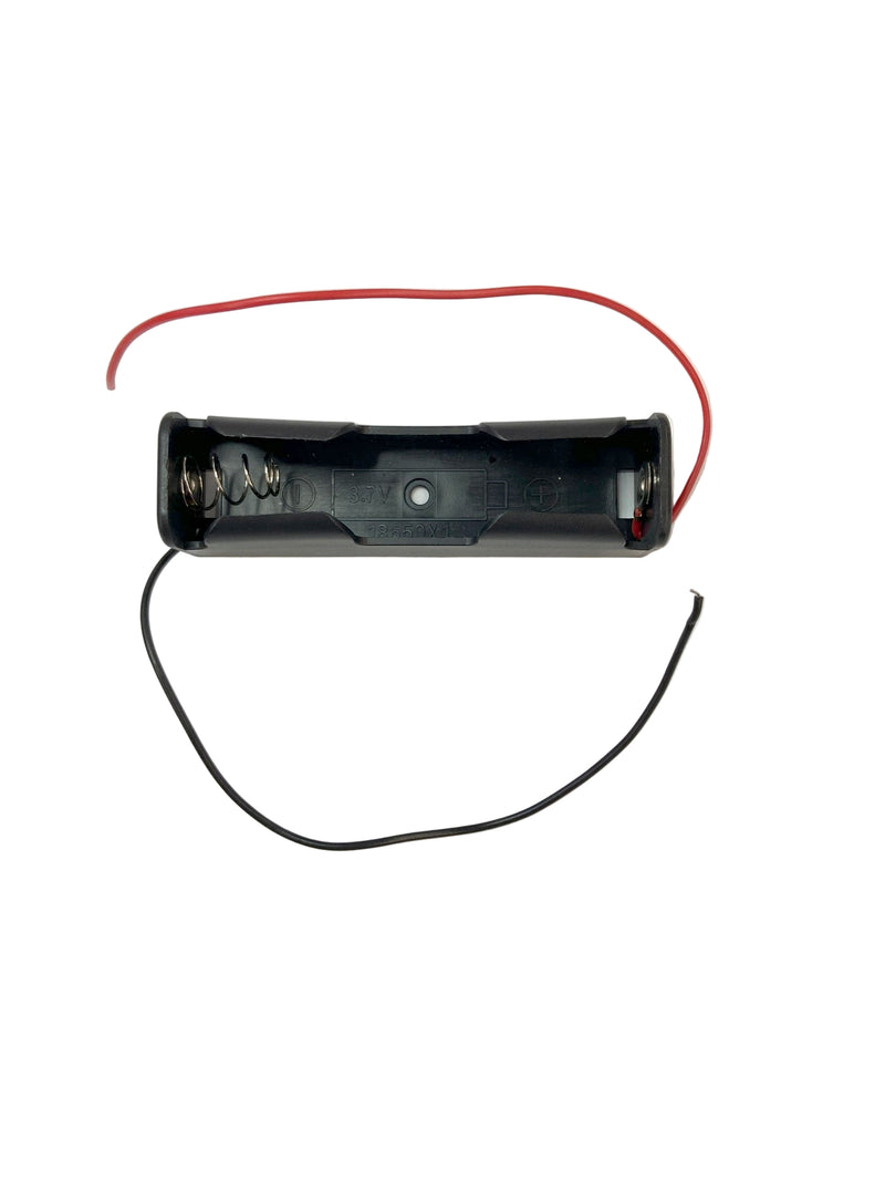BH18650, MVO Single 18650 Battery Holder with Six Inch (6") Wire Leads