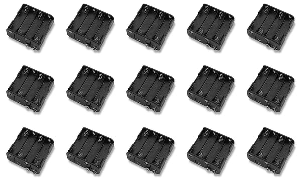 15 PACK of BH383, Eight (8) AA Cell (UM-3) Battery Holders with Snap Connection